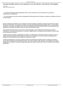 Asuntos Sociales acerca a los mayores el uso de