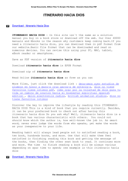 Itinerario Hacia Dios