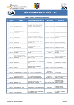 Fabrica de Hielo - Instituto Nacional de Pesca