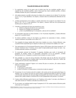 TALLER DE REGLAS DE CONTEO