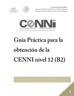 Gu&iacute;a pr&aacute;ctica para obtener CENNI nivel 12 (B2)