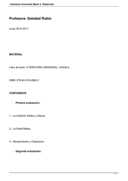 Literatura Universal (Bach a Distancia)