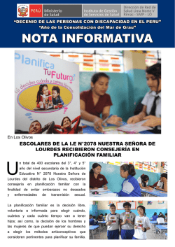 nota informativa - Red Salud Rimac