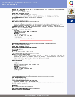 &bull; Nombre de la instituci&oacute;n: AGENCIA DE LOS ESTADOS UNIDOS