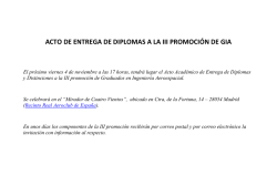 ACTO DE ENTREGA DE DIPLOMAS A LA III PROMOCI&Oacute;N DE GIA