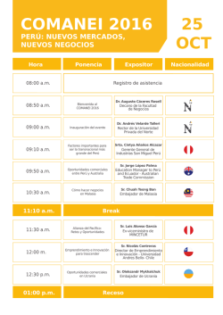Revisa la agenda del evento aqu&iacute;