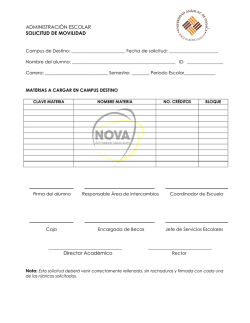 ADMINISTRACI&Oacute;N ESCOLAR SOLICITUD DE MOVILIDAD Director