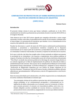 comparativo de proyectos de ley sobre despenalizaci&oacute;n de delitos