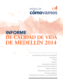 Informe de indicadores objetivos sobre la Calidad de Vida en