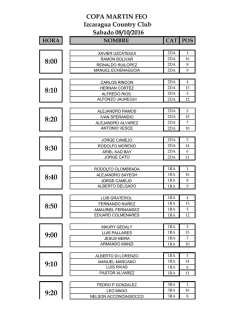 Sabado 08 - Izcaragua Country Club