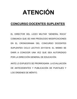 atenci&oacute;n concurso docentes suplentes