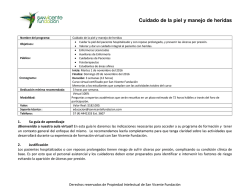 Cuidado de la piel y manejo de heridas