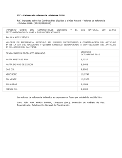 ITC - Valores de referencia - Octubre 2016 Ref. Impuesto sobre los