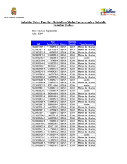 Subsidio Unico Familiar, Subsidio a Madre Embarazada y Subsidio