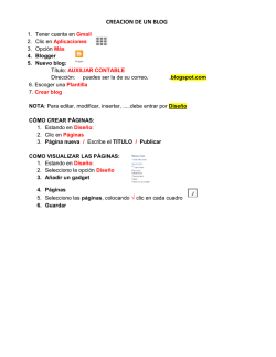 CREACION DE UN BLOG