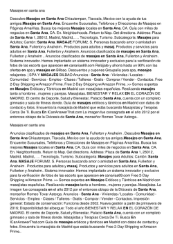 Masajes en santa ana