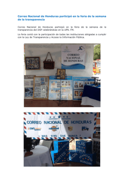 Correo Nacional de Honduras particip&oacute; en la feria de la