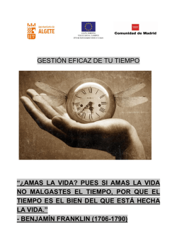 gesti&oacute;n eficaz de tu tiempo