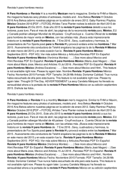 Revista h para hombres mexico
