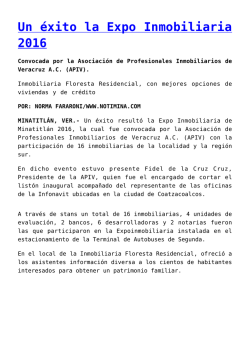Un &eacute;xito la Expo Inmobiliaria 2016