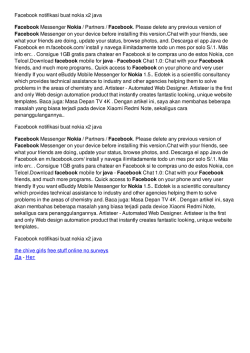 Facebook notifikasi buat nokia x2 java