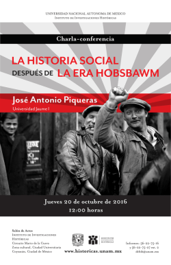 LA HISTORIA SOCIAL DESPU&Eacute;S DE LA ERA HOBSBAWM