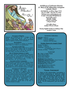 Oct. 9, 2016 - St Mary of the Immaculate Conception