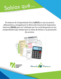 El n&uacute;mero de Comprobante Fiscal (NCF)