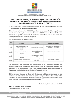 nota completa - Direcci&oacute;n Regional de Educaci&oacute;n Lima Provincias