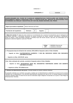 Licitaci&oacute;n p&uacute;blica Museo Prado educadores