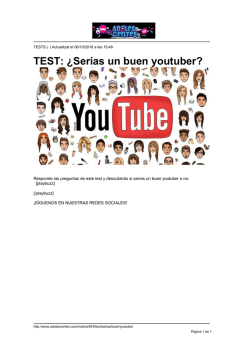 TEST: &iquest;Ser&iacute;as un buen youtuber?
