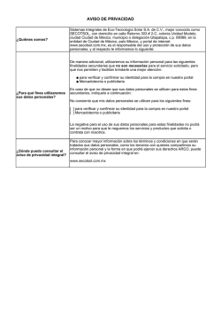 aviso de privacidad