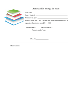 Autorizaci&oacute;n entrega de notas