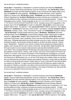Asi se dice level 1 workbook answers