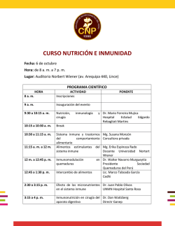 M&aacute;s informaci&oacute;n - Colegio de Nutricionistas del Per&uacute;