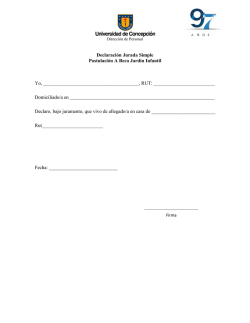 Declaraci&oacute;n Jurada Simple Postulaci&oacute;n A Beca Jard&iacute;n Infantil Yo