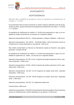 BOP-2016-4051 ACUERDO de aprobaci&oacute;n inicial de Expediente de