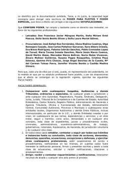 Poder para pleitos y subapoderar