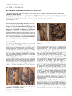 Acta Dermato-Venereologica - Mycobacterium chelonae Infection