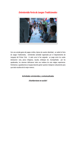 Entretenida Feria de Juegos Tradicionales