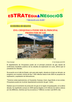 evo chuquisaca puede ser el principal productor de