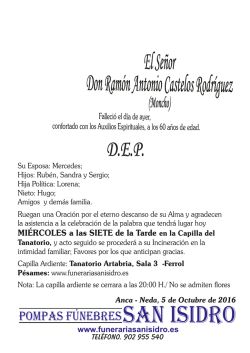 Ram&oacute;n Antonio Castelos Rodr&iacute;guez 5-10