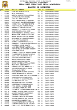 padr&oacute;n de docentes - comit&eacute; electoral - unmsm