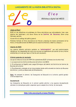 LANZAMIENTO DE LA NUEVA BIBLIOTECA DIGITAL E leo