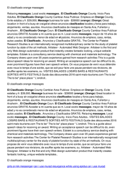 El clasificado orange massages