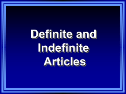 used with definite article