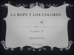 La Ropa y Los Colores