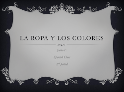 La Ropa y Los Colores
