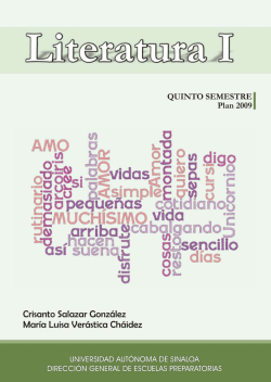Literatura I - Direcci&oacute;n General de Escuelas Preparatorias