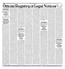 Legal - The San Juan Daily Star